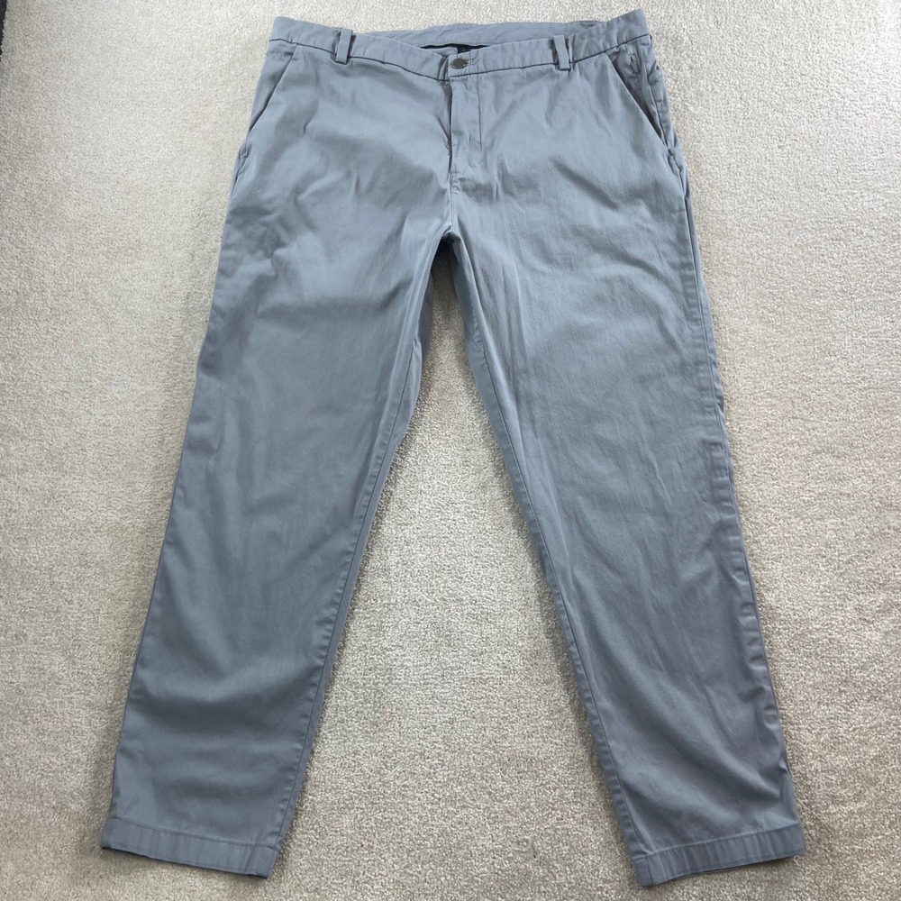 Lululemon Commission Pant Slim Mens 38 (Meas 40) Grey Technical Chino Trousers